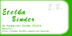 etelka binder business card